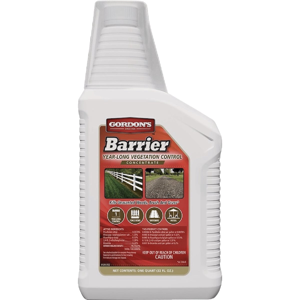 Gordon's Barrier Brush/Grass/Weed Herbicide Concentrate 1 qt