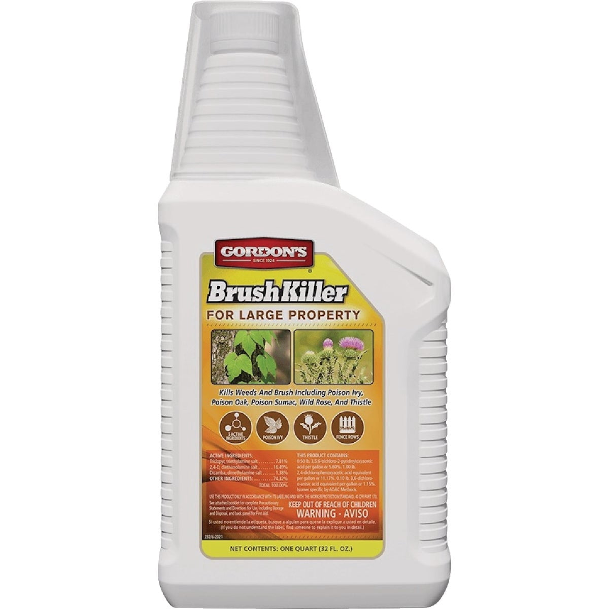 Gordon 2321862 Liquid Brush Killer For Large Property, 32 Oz