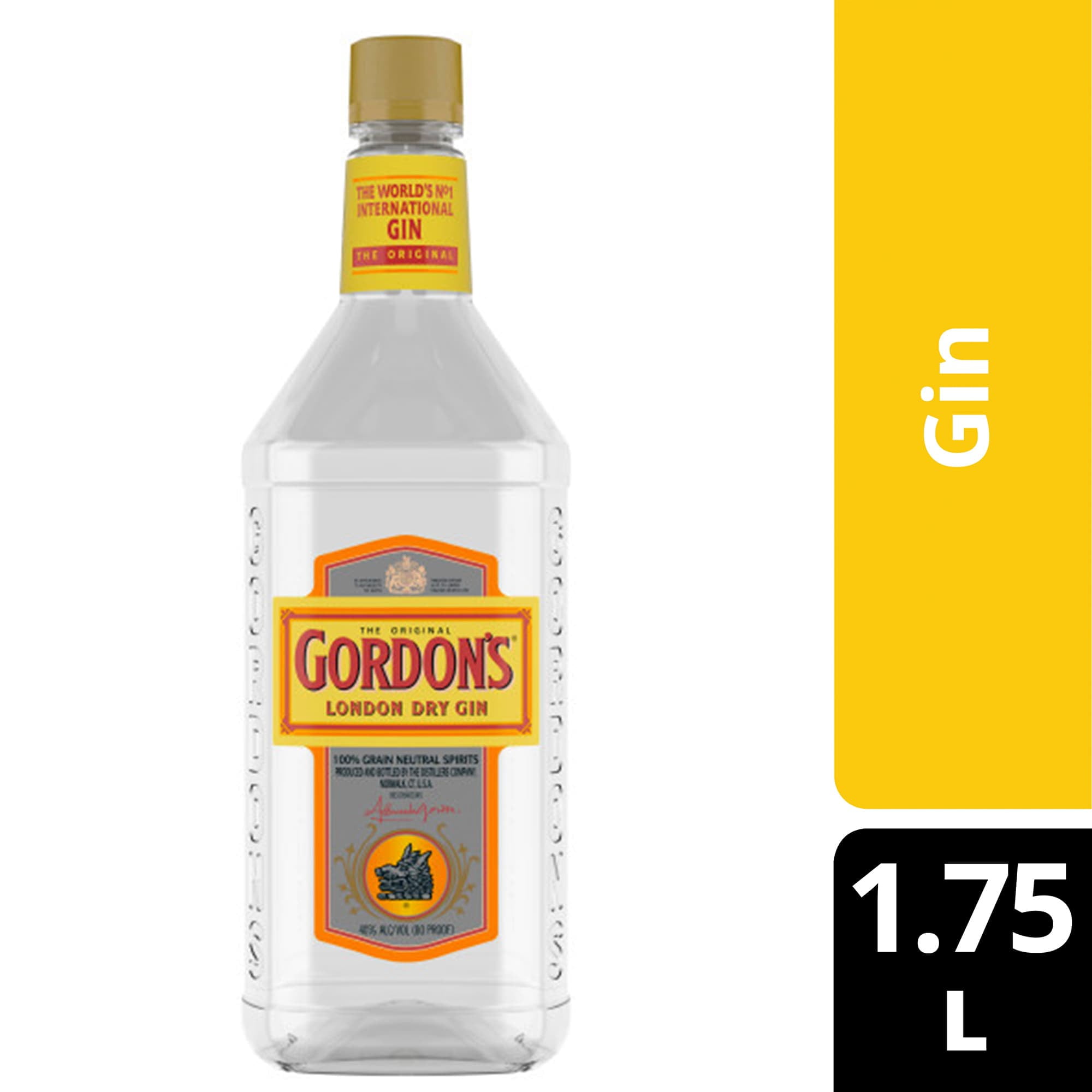 Gordon's London Dry Gin, 1.75 L (80 Proof) - Walmart.com