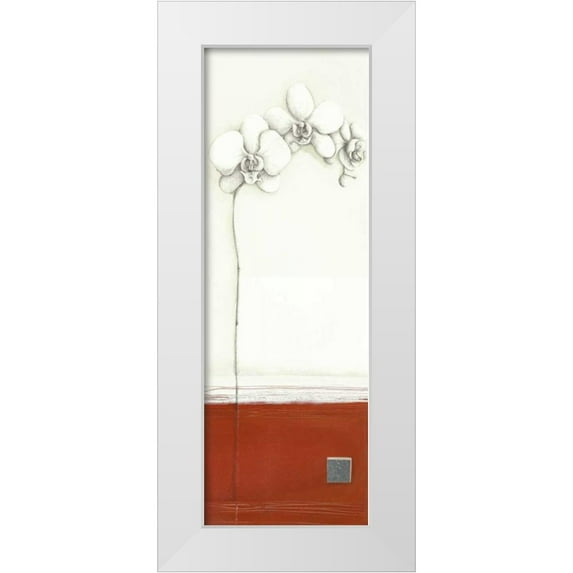 Gore, Ally-Reader, Robert 14x32 White Modern Wood Framed Museum Art Print Titled - White Orchid II
