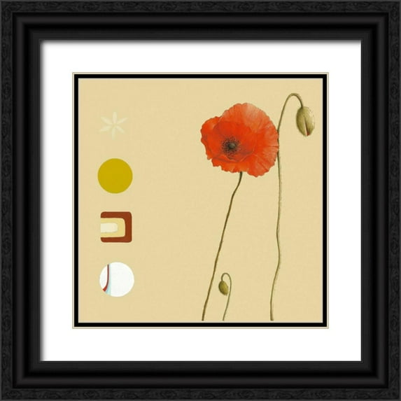 Gore, Ally-Reader, Robert 15x15 Black Ornate Wood Framed with Double Matting Museum Art Print Titled - Poppy