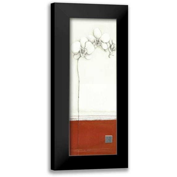 Gore, Ally-Reader, Robert 7x14 Black Modern Framed Museum Art Print Titled - White Orchid II