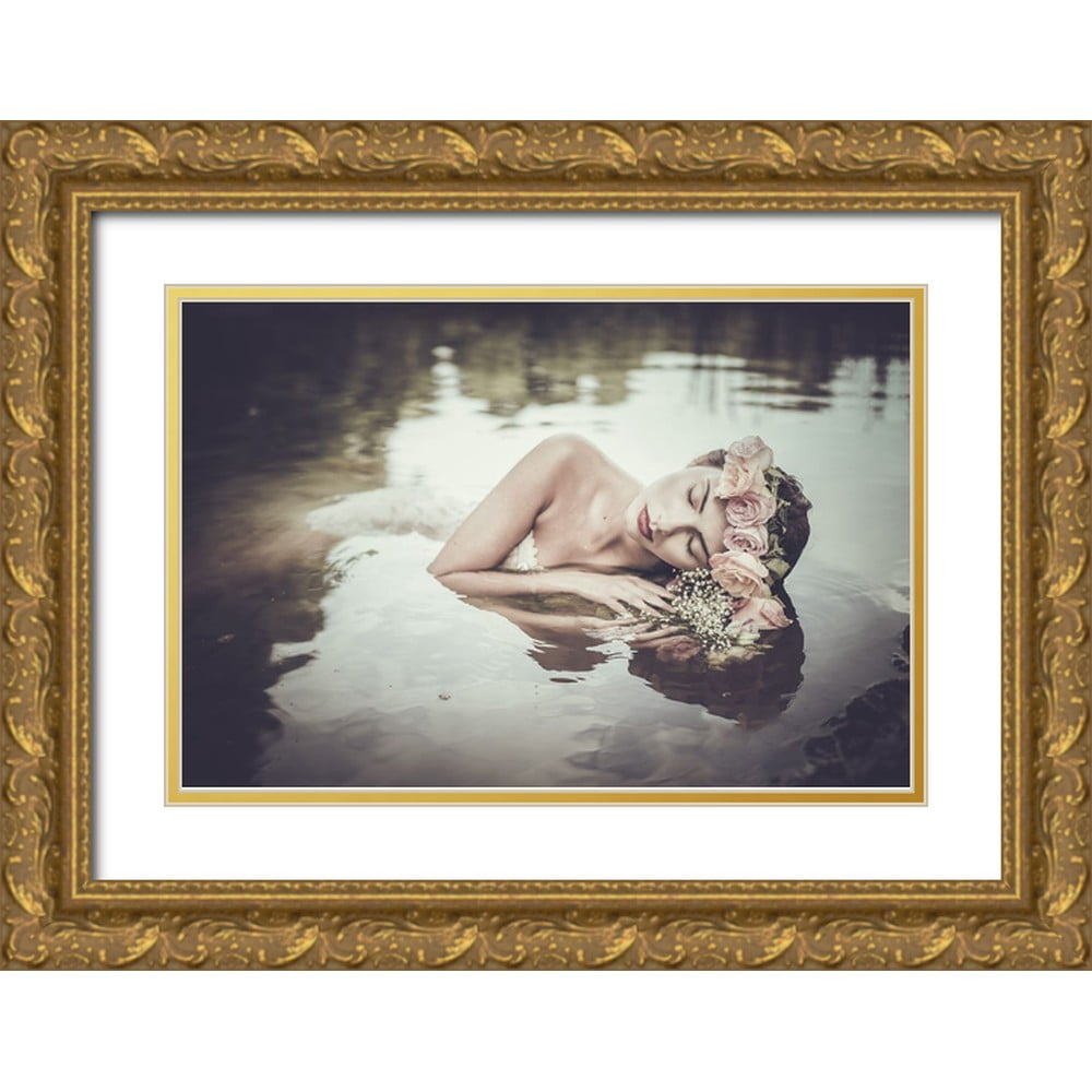 Gorecka, Dorota 18x13 Black Ornate Wood Framed with Double Matting