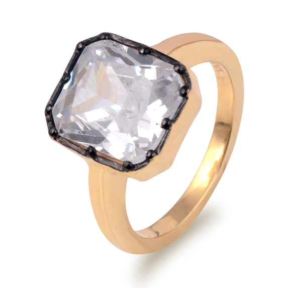 Gorgeous 10 Ctw Octagon Cubic Zirconia 925 Sterling Silver Love Solitaire Ring For Women By Orchid Jewelry