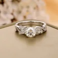 thumbnail image 1 of Gorgeous 2Ct Round Cut Simulated Diamond Women's Engagement Ring 14k White Gold Plated 925 Sterling Silver, 1 of 4