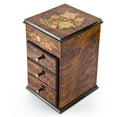 thumbnail image 1 of Gorgeous 30 Note Bijoux Armoire with Roses Inlay Musical Jewelry Box - A Whole New World, 1 of 2