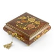 thumbnail image 1 of Gorgeous 36 Note Spring Roses Inlay Musical Jewelry Box with Lock and Key - Four Seasons (Spring), 1 of 2