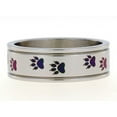 thumbnail image 1 of Gorgeous 6mm Paw Print Ring Band In Stainless Steel Ring, 1 of 4