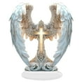 thumbnail image 1 of Gorgeous Angel Wings Cross Decoration, Finely Detailed Wings Gracefully Wrap Around The Cross, Elegant Boho Style, Premium Acrylic Material, 2025 (White A), 1 of 6