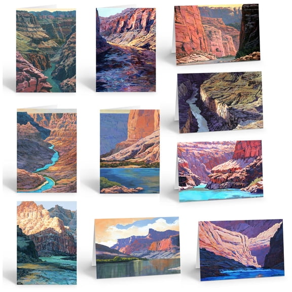 Gorgeous Assorted Grand Canyon Blank Note Cards - 10 Boxed Note Cards with Envel