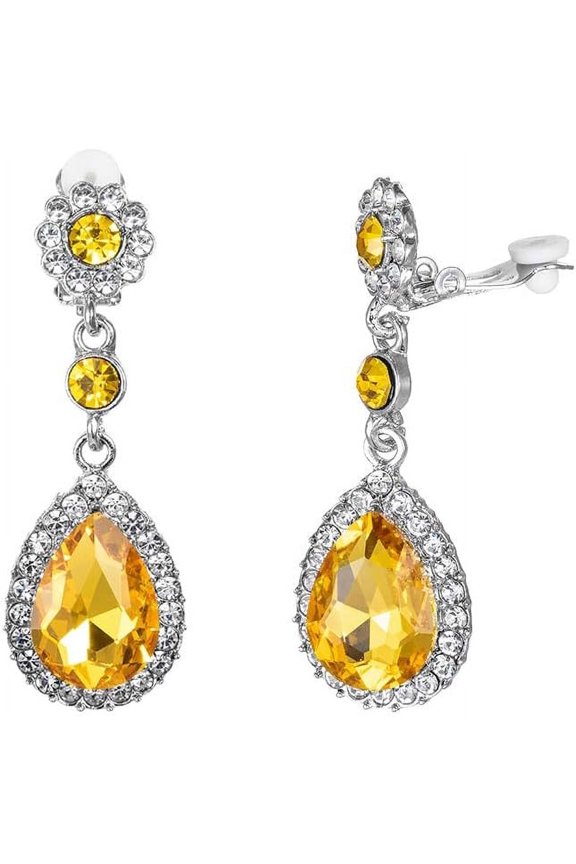 Gorgeous Austrian Crystal Rhinestone Wedding Bridal Teardrop Drop Dangle Earrings[Z2843]