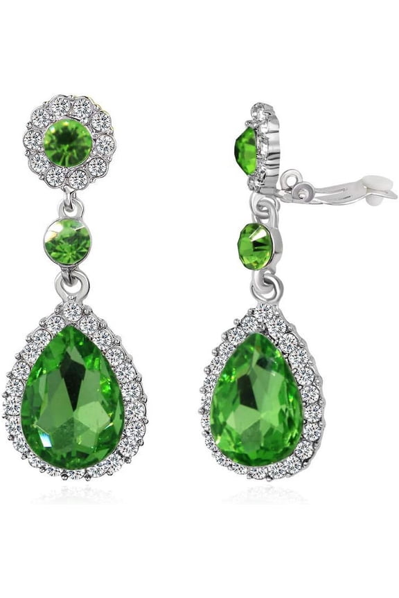 Gorgeous Austrian Crystal Rhinestone Wedding Bridal Teardrop Drop Dangle Earrings[Z2855]