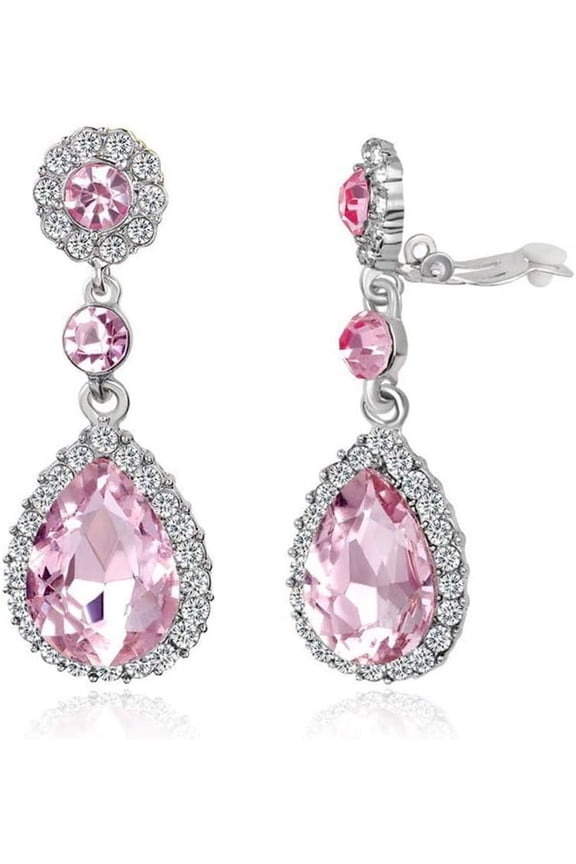 Gorgeous Austrian Crystal Rhinestone Wedding Bridal Teardrop Drop Dangle Earrings[l143]