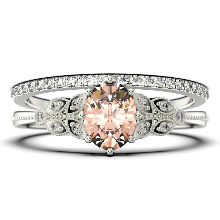 Gorgeous Boho hippie 2.00 Carat Oval Cut Vintage Look Morganite