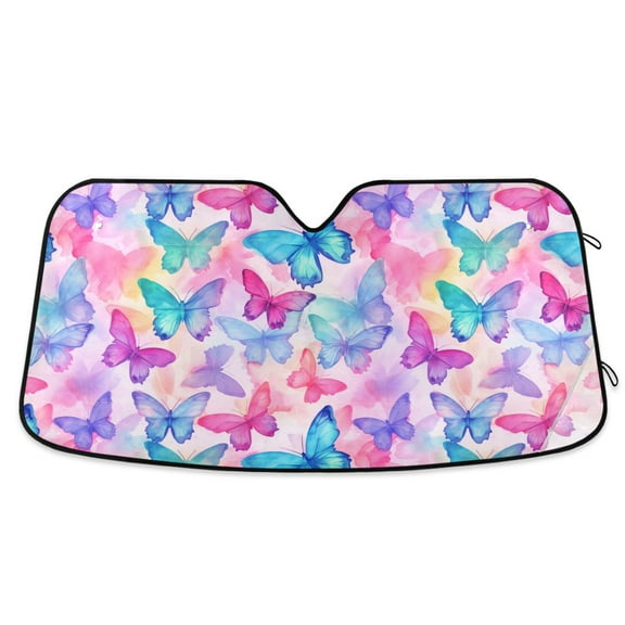 Gorgeous Butterfly Car Windshield Sun Shade Foldable Car Front Window Visor Heat and UV Protection 53x23.5