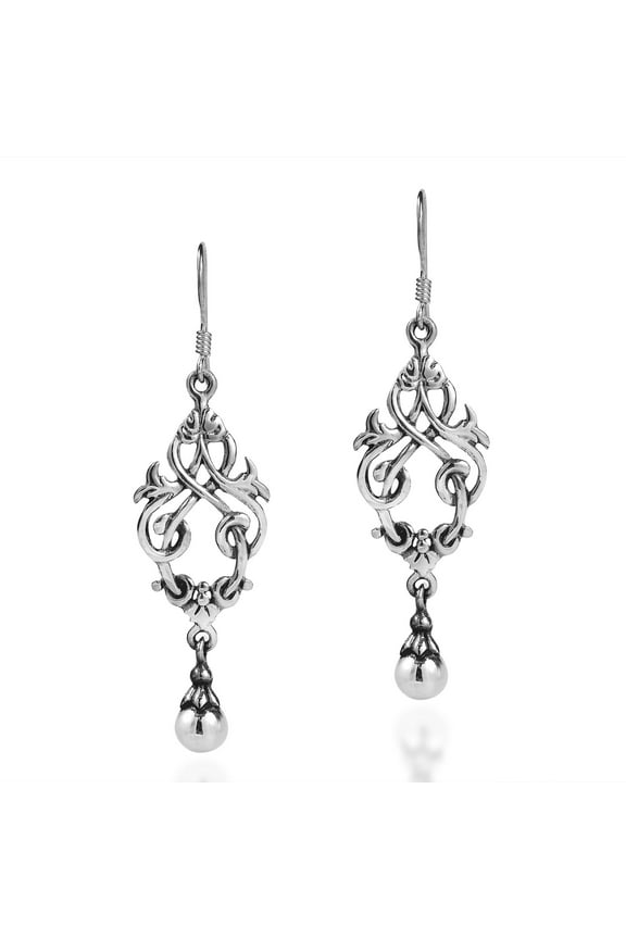 Gorgeous Chandelier Celtic Knots Ball Drop .925 Sterling Silver Dangle Earrings | Earrings for Women | Sterling Silver Earrings | Dangle Earrings For Women