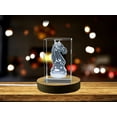 thumbnail image 1 of Gorgeous Crystal Chess Knight Gift | 3D Engraved Chessman Figurine, 1 of 7