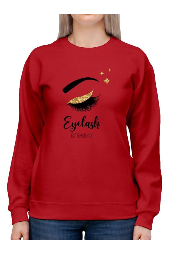 Gorgeous Eyelash Extensions Sweatshirt Women -Image by Shutterstock, Female XX-Large