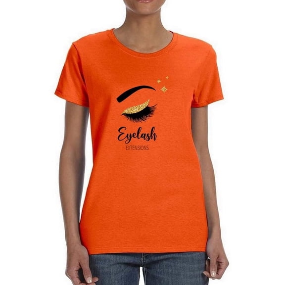 Gorgeous Eyelash Extensions T-Shirt Women -Image by Shutterstock, Female Medium
