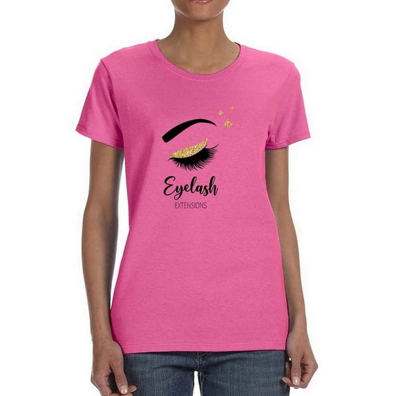 Gorgeous Eyelash Extensions T-Shirt Women -Image by Shutterstock, Female Medium