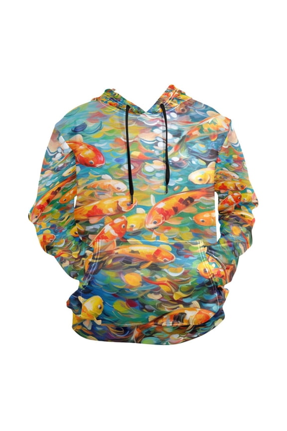 Gorgeous Fish Colorful Men’s Hoodies Sweatshirt Fleece Jackets Long Sleeve Sweatshirts