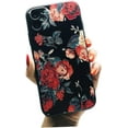 thumbnail image 1 of Gorgeous Floral Embossed Design Soft TPU Phone case for iPhone 14 13 12 11 8 7 6 S X XS XR Plus Pro Max Mini Protective Cover Charming Thin Light Drop Proof Bumper(Red,12 Pro), 1 of 8