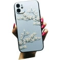 thumbnail image 1 of Gorgeous Floral Embossed Design Soft TPU Phone case for iPhone 14 13 12 11 8 7 6 S X XS XR Plus Pro Max Mini Protective Cover Charming Thin Light Drop Proof Bumper(White,12 Pro), 1 of 8