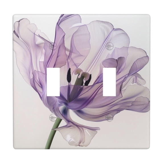 Gorgeous Flower Purple Switch Cover Decorative Wall Plate