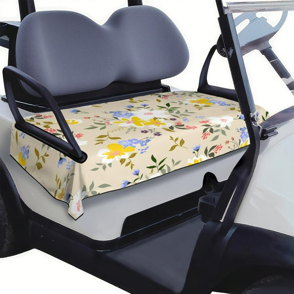 Gorgeous Flowers Golf Cart Bench Seat Cover 51" x 31" Front Seat Towel Blanket for Most 2 Passenger Carts