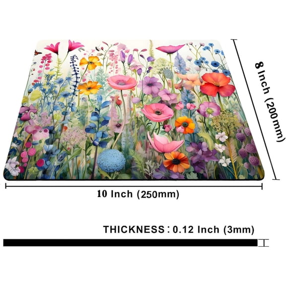 Gorgeous Flowers Plants Mouse Pad,Pink Floral Rose Mouse Pads for Desk,Soft Computer Mouse Mat Cute Mousepad Cloth Computer Mouse Pads for Women,Square Waterproof Non-Slip Rubber Base MousePads