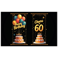 thumbnail image 1 of Gorgeous Golden Balloon Themed Birthday Banner for 60th Anniversary Party Background Backdrop Decoration Photography Props Party Supplies, 1 of 1