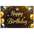 thumbnail image 1 of Gorgeous Happy Birthday Banner with Crown Balloons Stars Background for Birthday Party Decorations Photography Props Backdrop Party Supplies, 1 of 8