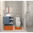 thumbnail image 1 of Gorgeous Home Linen 2-Piece Chenille Bathroom Rug Set, Non-Slip Contour & Shower Mats, 1 of 1