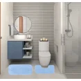 thumbnail image 1 of Gorgeous Home Linen 2-Piece Chenille Bathroom Rug Set, Non-Slip Contour & Shower Mats, 1 of 5