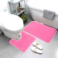 thumbnail image 1 of Gorgeous Home Linen 2-Piece Light Pink Solid Print Polyester Bath Mats with Non-Slip Backing, 1 of 6