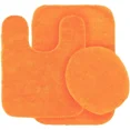 thumbnail image 1 of Gorgeous Home Linen Bathroom 6 Modern Solid Print 3-Count Orange Polyester Bath Rugs, 18 x 28, Non-Slip Backing, 1 of 4