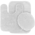 thumbnail image 1 of Gorgeous Home Linen Bathroom 6 Modern Solid Print 3-Count White Off Polyester Bath Rugs, 18 x 28, Non-Slip Backing, 1 of 4