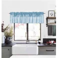 thumbnail image 1 of Gorgeous Home Linen Light Blue 1pc Semisheer Solid Faux Silk Rod Pocket Straight Window Valance 55"in Wide X 18"in Length, 1 of 4