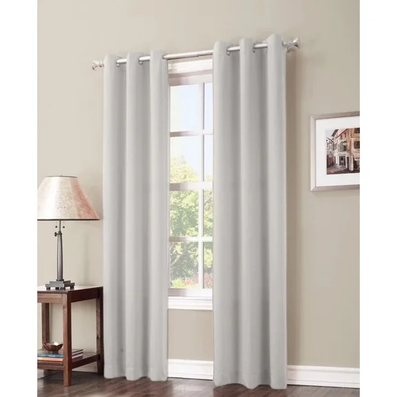 Gorgeous Home Linen White Off 2-Piece Outdoor Thermal Blackout Grommet Patio Curtain Panels Set, Two (2) Panels 37" x 84" Each (K68)