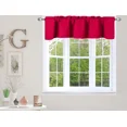 thumbnail image 1 of Gorgeous Home Linen 1-Piece Thermal Blackout Valance, 54x18 Rod Pocket Window Curtain, TVLO Burgundy Red, 1 of 6