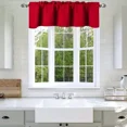 thumbnail image 1 of Gorgeous Home Linen Window Tier Short Valance Rod Pocket Sraight Thermal 54" Wide X 18" Length TVLO Red, 1 of 4