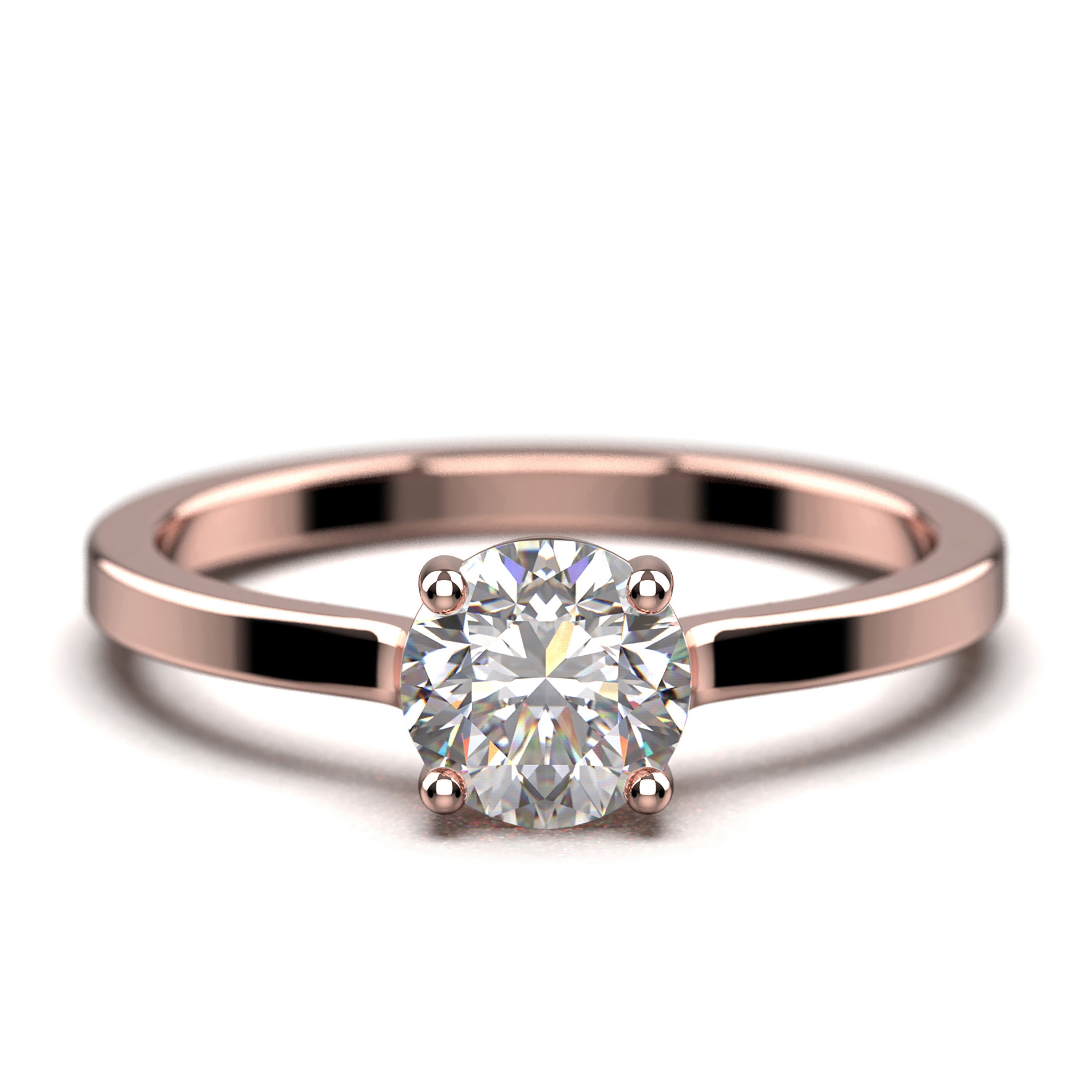 0.70 CT Round Cut D/VVS1 Solitaire Engagement Wedding Diamond Ring 14k Rose Gold Over, Solitaire Ring, Engagement Promise store Ring Women's Gifts