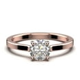 thumbnail image 1 of Gorgeous Minimalist 1.00 Carat Round Cut Diamond Moissanite Solitaire Engagement Ring, Wedding Ring in 10k Solid Rose Gold, Gift For Her,Promise Ring, Anniversary Ring, 1 of 3