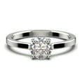 thumbnail image 1 of Gorgeous Minimalist 1.00 Carat Round Cut Diamond Moissanite Solitaire Engagement Ring, Wedding Ring in 10k Solid White Gold, Gift For Her,Promise Ring, Anniversary Ring, 1 of 3