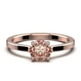 thumbnail image 1 of Gorgeous Minimalist 1.00 Carat Round Cut Morganite Solitaire Engagement Ring, Wedding Ring in 10k Solid Rose Gold, Gift For Her,Promise Ring, Anniversary Ring, 1 of 3