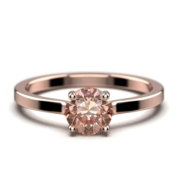 Gorgeous Minimalist 1.00 Carat Round Cut Morganite Solitaire Engagement Ring, Wedding Ring in 10k Solid Rose Gold, Gift For Her,Promise Ring, Anniversary Ring