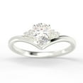 thumbnail image 1 of Gorgeous Minimalist 1.25 Carat Pear Cut Diamond Moissanite Unique Engagement Ring, Affordable Wedding Ring in 10k Solid White Gold Gift For Her Love, 1 of 3