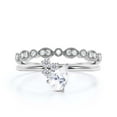 thumbnail image 1 of Gorgeous Minimalist 1.65 Carat Pear Cut Classic Diamond Moissanite Engagement Ring, Wedding Ring, One Matching Band in 10k Solid White Gold, Gift For Her, Promise Ring, Anniversary Gift, Bridal Set, 1 of 3