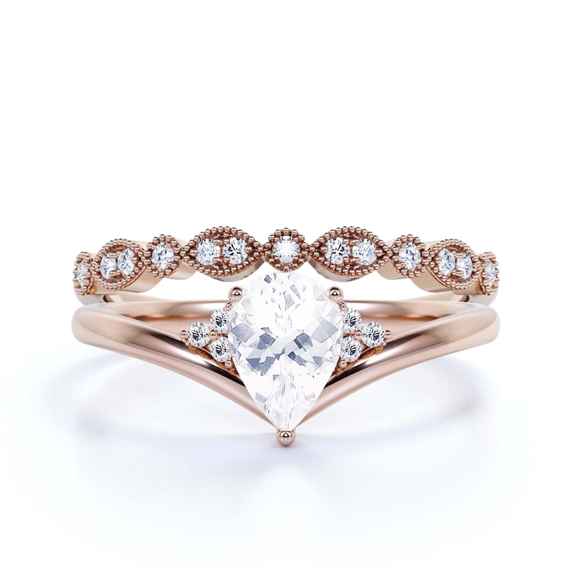 Gorgeous Minimalist 1.75 Carat Pear Cut Diamond Moissanite Unique ...