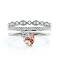 thumbnail image 1 of Gorgeous Minimalist 2.15 Carat Pear Cut Classic Morganite And Diamond Moissanite Engagement Ring, Wedding Ring, Two Matching Band In 10K Solid White Gold, Gift For Her, Promise Ring, Anniversary Gift, 1 of 3
